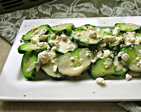 Cucumbers with Tahini and Crumbled Feta