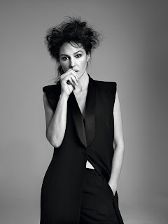 Monica Bellucci wearing black dress 