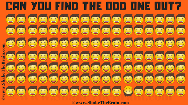 In this Odd One Out Picture Puzzle, your task is to spot the Odd Emoji Out