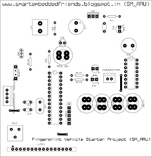 fingerprint vehicle starter system block PCB Layout