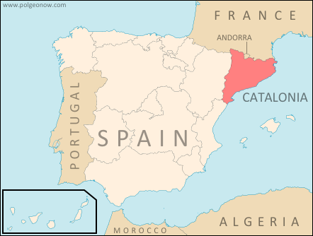 catalonia spain map