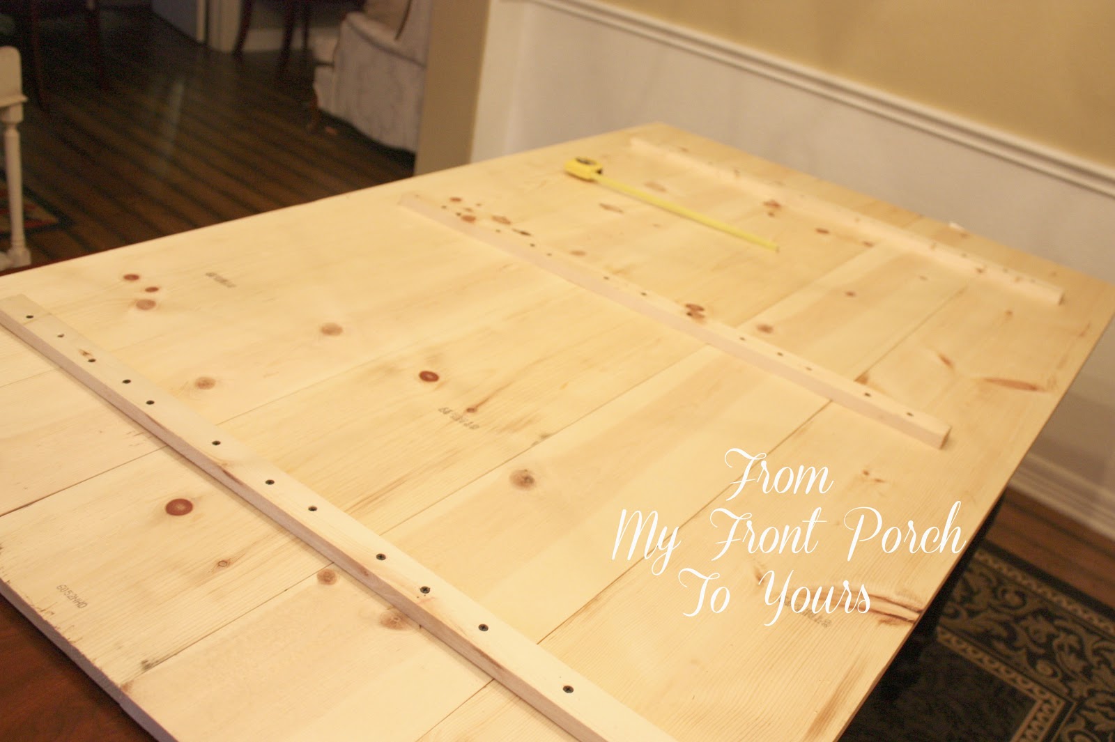 From My Front Porch To Yours Diy Wood Plank Table Top Reveal