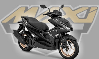 Tampilan Warna Yamaha Aerox 155 VVA Hitam Doff