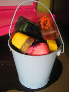 recycled crayon ice cubes