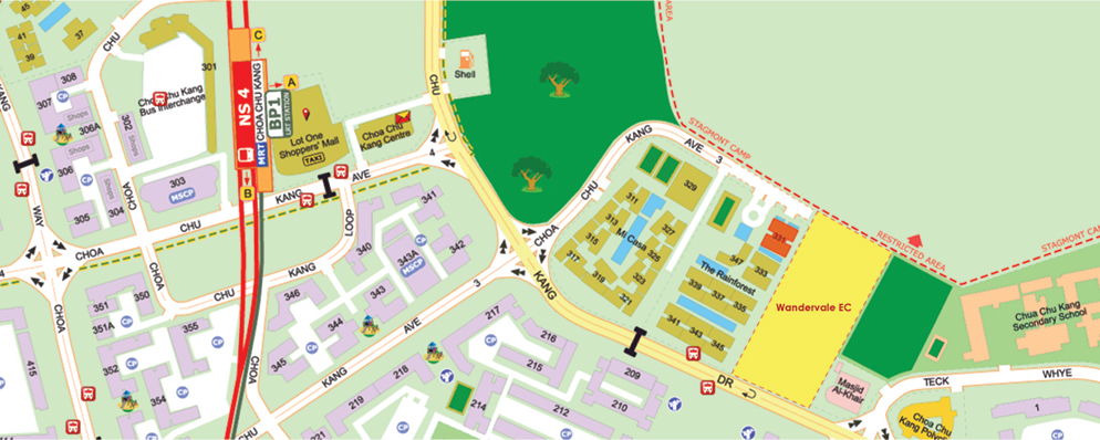 Wandervale Location Map