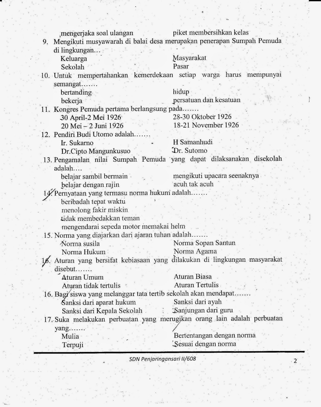 UAS Semester Ganjil IPS Kelas 3 SD