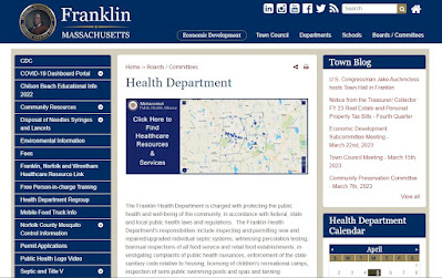 Health Dept home page provides active links to other health resources