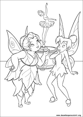 Desenhos para Colorir da Sininho – Imagens para Imprimir da Tinker Bell