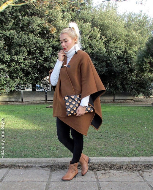 Burnt Orange Cape + Velvet Pants