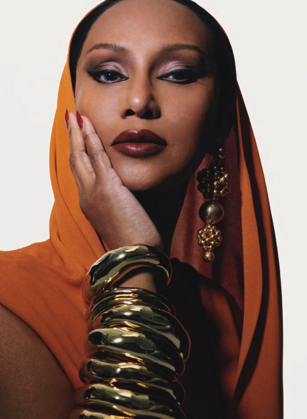 Iman in Vogue UK January 2023 by Nadine Ijewere