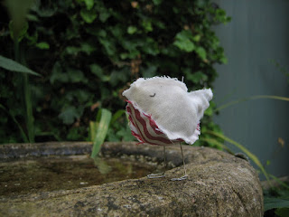 handmade fabric sewn bird
