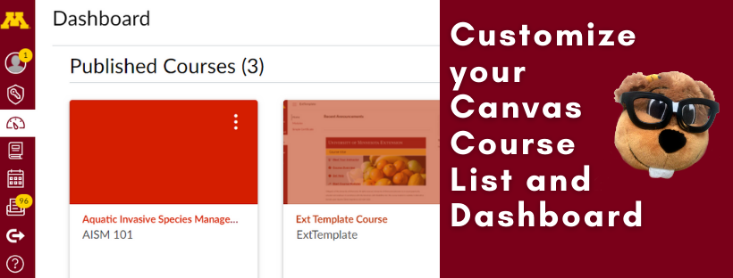 Customize your Canvas Course list and Dashboard