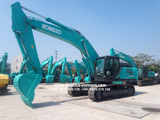 Máy đào kobelco sk330-10, gầu tiêu chuẩn 1.6m3