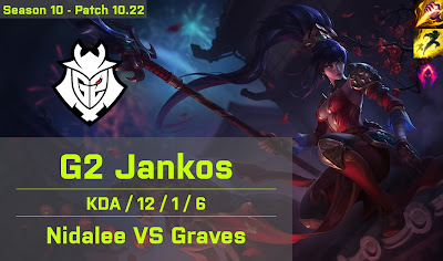 G2 Jankos Nidalee JG vs Graves - EUW 10.22