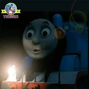 Swiftly Thomas train puffed all the way back through the dark Misty Island railway tunnel to Sodor