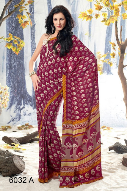 Pink-and-Magenta-Shaded-Saree