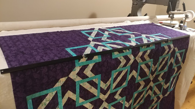 Turning Tiles quilt using Island Batik Lavendula fabrics in McCall's Quilting Jan/Feb 2019 magazine