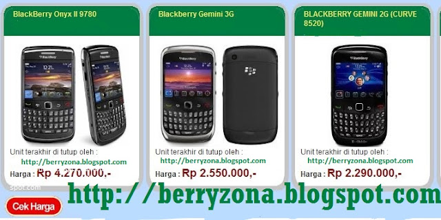 Daftar Harga Blackberry Baru Dan Seken Bulan November 2013