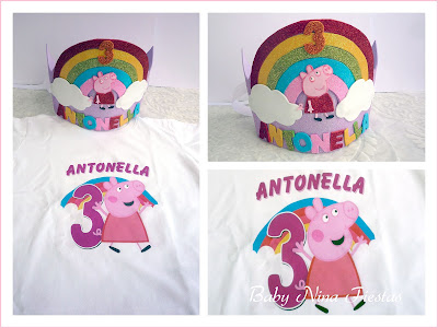 Mesa dulce peppa pig arco iris