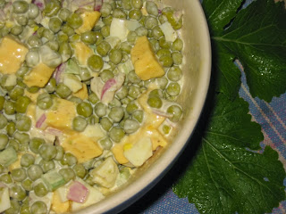 pea salad on heartsongfarm.blogspot