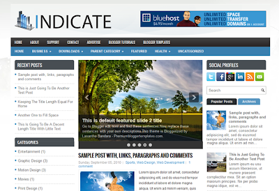 Indicate Blogger Template