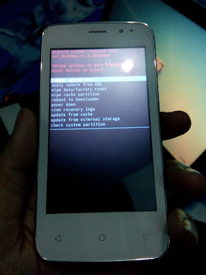 recovery mode smartphone android Advan Vandroid S4T