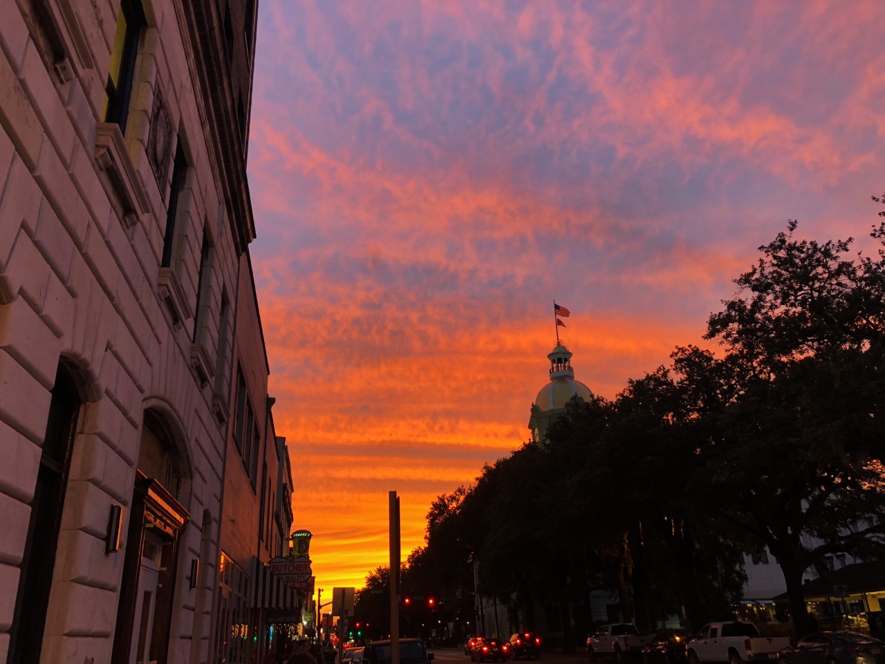 Sunset in Savannah