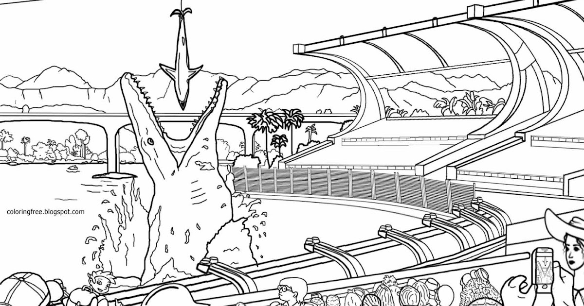   Coloring Pages Jurassic World  Free