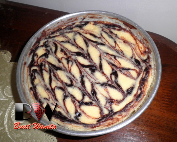 Resepi Cheese Cake / Kek Keju Coklat Marble - Buat Wanita