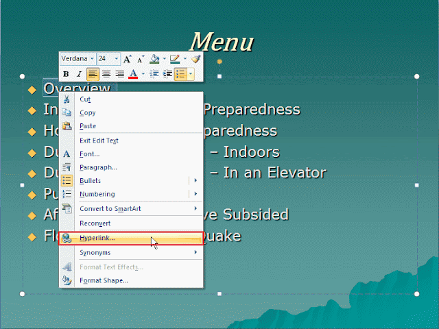 Add Bookmarks in PowerPoint 2007