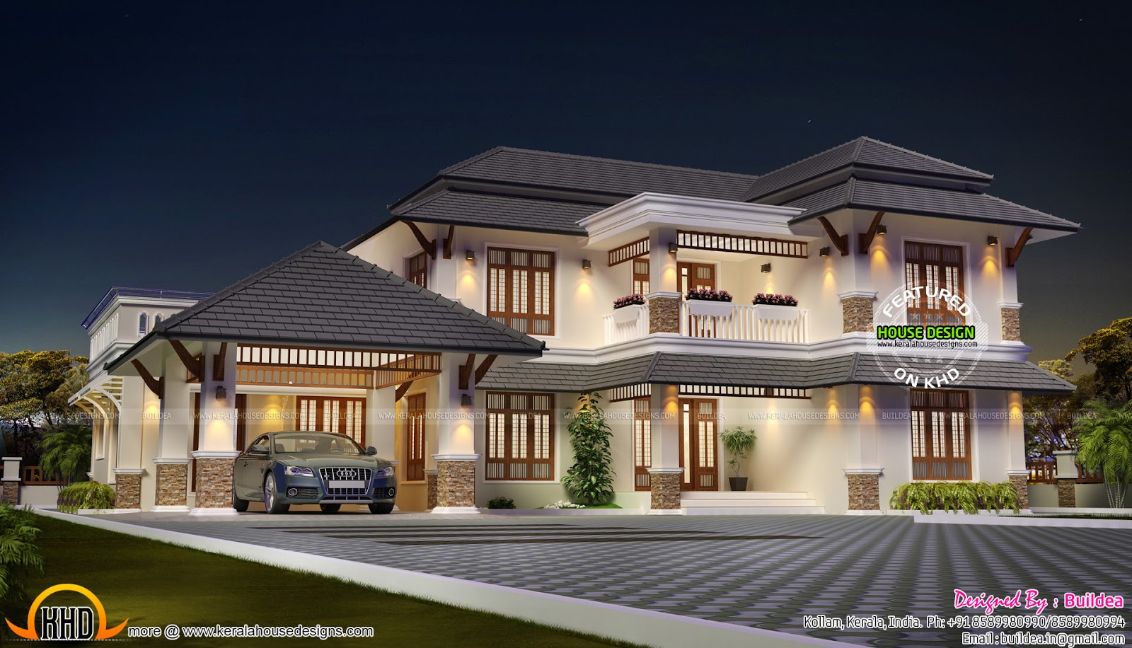  Aesthetic  looking house  plan Kerala home  design and floor plans 8000 houses