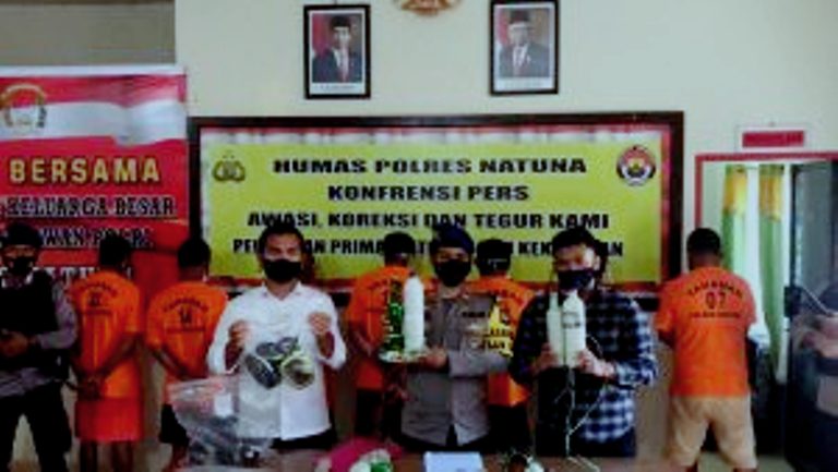 Gunakan "BOM" Menangkap Ikan, Polairud Natuna Gerak Cepat Amankan 7 Pelaku