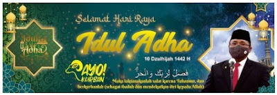 Download Desain Spanduk Ucapan Selamat Hari Raya Idul Adha 1442 H Format CDR