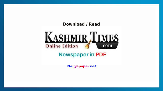 Kashmir Times Epaper Pdf