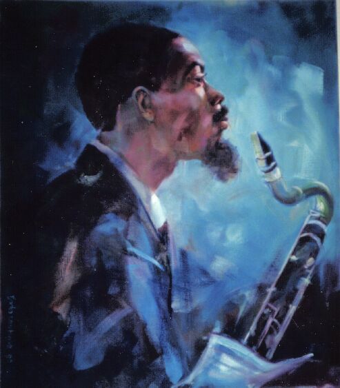 Eric Dolphy. Painting by Tjarko ten Have