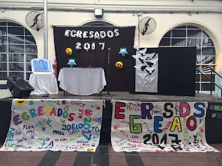 Escenografía para el acto de egresados