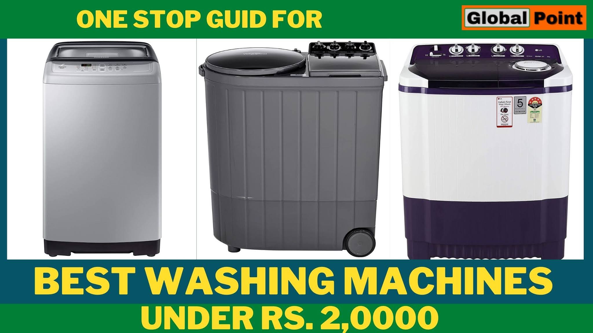 5 Best Washing Machines Under ₹20,000