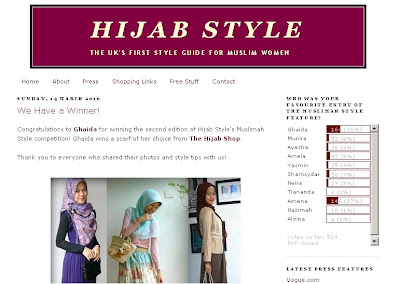 Muslimah Fashion Blog on Won Muslimah Style Competition   Hijabstyle   Alhamdulillaaah