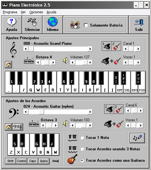 partituras para teclado. Piano Electrónico 2.5 es un
