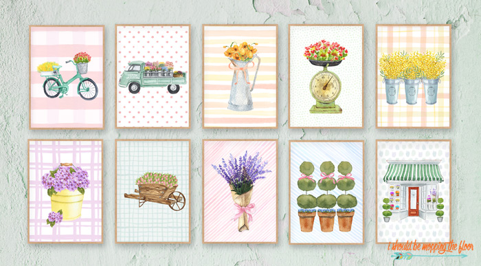 French Floral Printables