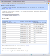 IP address of location of Gmail account login.