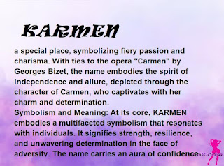 ▷ meaning of the name KARMEN