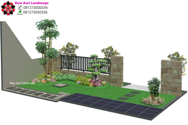 Jasa tukang taman surabaya | desain taman halaman depan