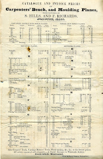 Hills And Richards Wooden Plane Catalog 1833