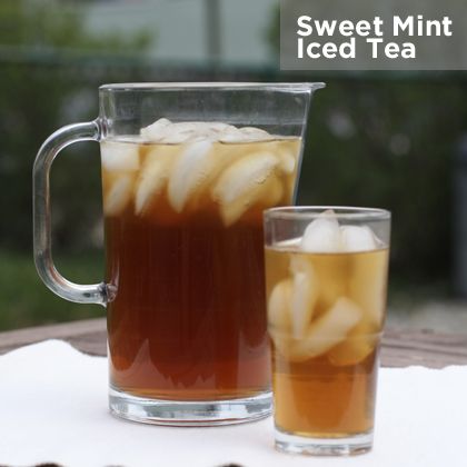 Refreshing Sweet Mint Iced Tea