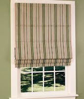 Striped Roman Shades