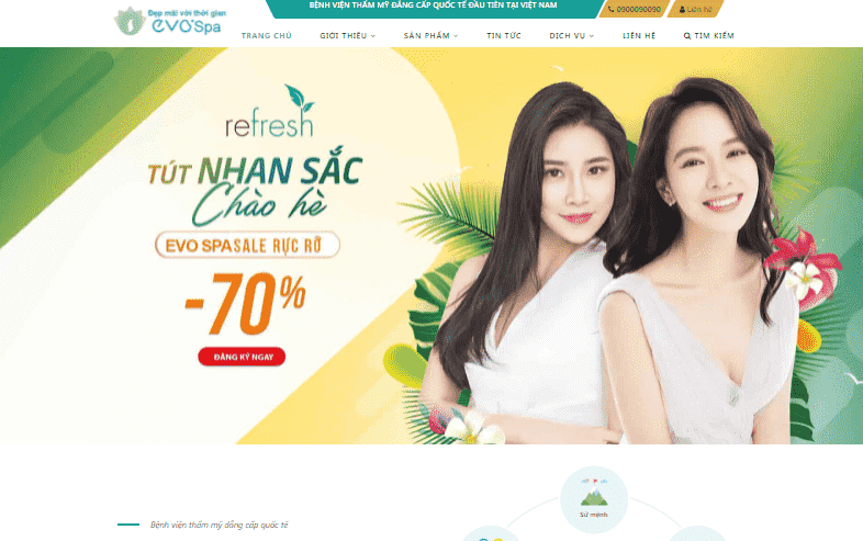 Template blogspot Spa mỹ phẩm