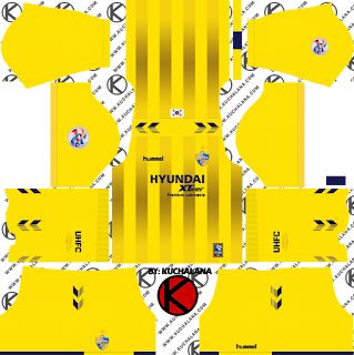  Yang akan saya share kali ini adalah termasuk kedalam home kits Released, Ulsan Hyundai FC kits 2019 - Dream League Soccer Kits