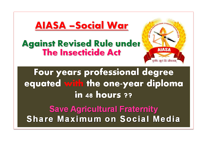 AIASA Social War Against Revised Rules Under the Insecticide Act