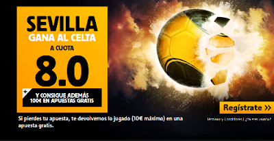 betfair Sevilla gana Celta supercuota 8 liga 10 mayo